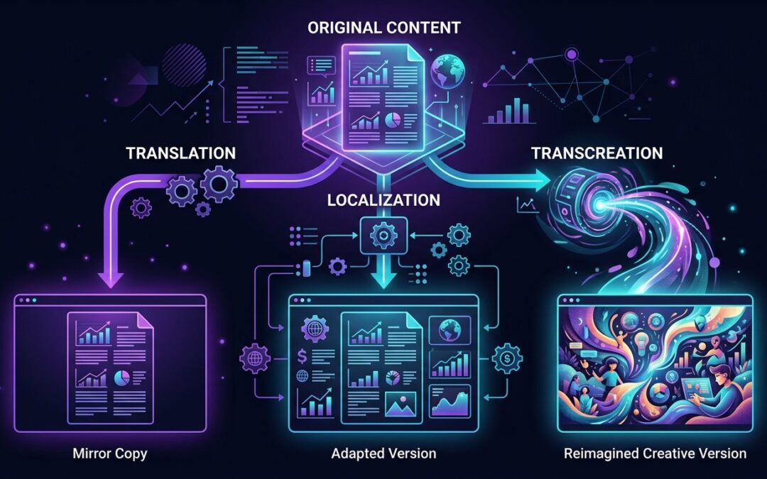 Stratégie de contenu multilingue : traduction, localisation ou transcréation ?